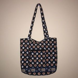 Vera Bradley Night Owl Print Curvy Bag Purse